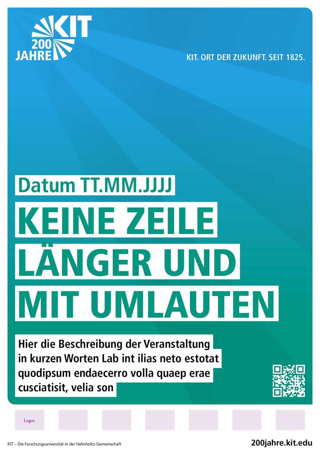 Plakat mit Verlaufshintergrund