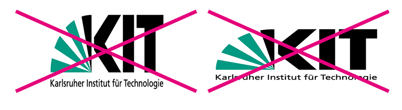 Verzerrte KIT-Logos